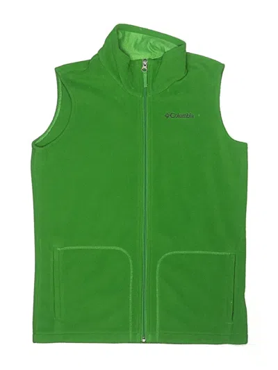 Pre-owned Columbia Kids' Sweater Vest In Green
