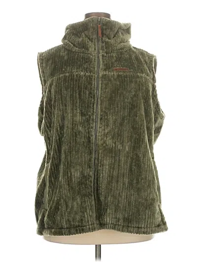 Pre-owned Columbia Sweater Vest In Green