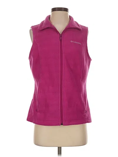 Pre-owned Columbia Sweater Vest In Pink