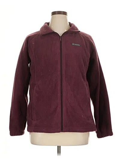 Pre-owned Columbia Sweatshirt In Burgundy