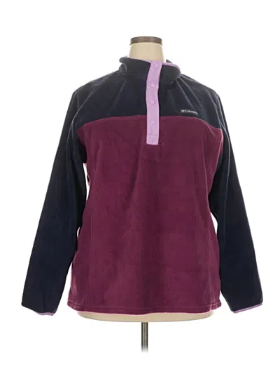 Pre-owned Columbia Sweatshirt In Burgundy