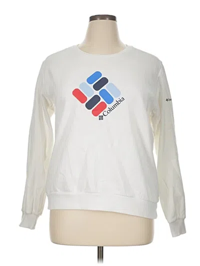 Pre-owned Columbia Sweatshirt In White