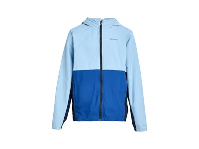 Columbia Tabor Trail Windbreaker (little Kid/big Kid) Boy's Fleece Ripple Blue/collegiate Navy/mountain Blue 