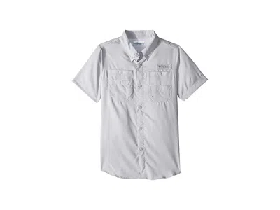 Columbia Tamiami? Short Sleeve Shirt (little Kids/big Kids) Boy's Short Sleeve Button Up Cool Grey : 2xs (4-5 In Gray