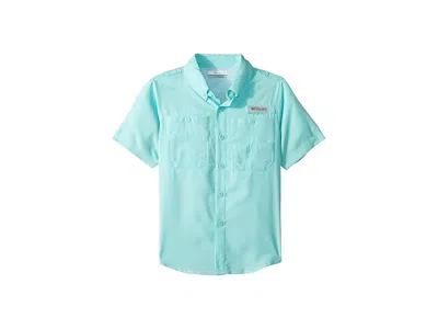 Columbia Tamiami? Short Sleeve Shirt (little Kids/big Kids) Boy's Short Sleeve Button Up Gulf Stream : 2xs (4 In Blue