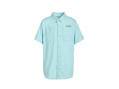 Columbia Tamiami? Short Sleeve Shirt (little Kids/big Kids) Boy's Short Sleeve Button Up Marine Light : Sm (8 In Blue