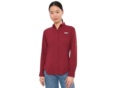 Columbia Tamiamitm Ii Long Sleeve Shirt In Burgundy