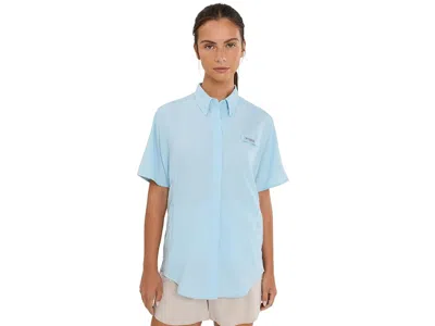 Columbia Tamiamitm Ii Short Sleeve Shirt Women's Short Sleeve Button Up Marine Light: Lg In Blue