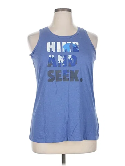 Pre-owned Columbia Tank Top Blue Halter Neckline Tops