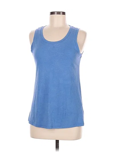 Pre-owned Columbia Tank Top Blue Halter Neckline Tops