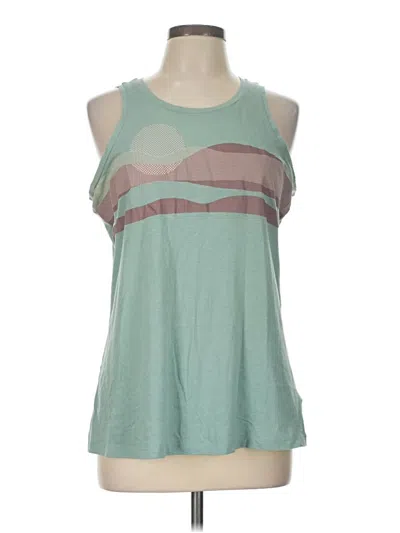 Pre-owned Columbia Tank Top Green Halter Neckline Tops