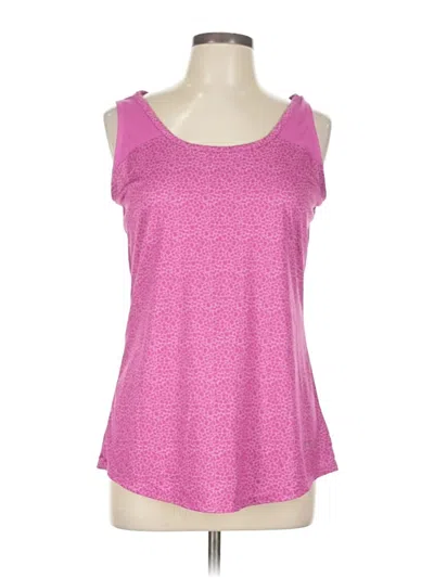 Pre-owned Columbia Tank Top Pink Cold Shoulder Neckline Tops