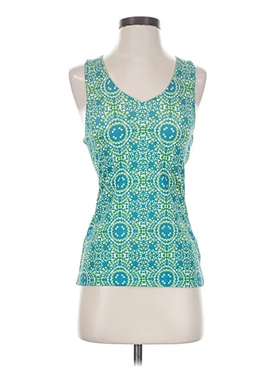 Pre-owned Columbia Tank Top Teal Sweetheart Neckline Tops