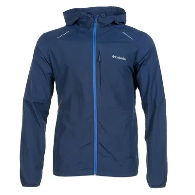 Columbia Tech Nylon Hoodie Collegiate Navy In Black