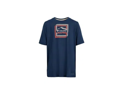 Columbia Tech Trail Utility Short Sleeve Graphic Crew (little Kid/big Kid) Boy's Clothing Super Sonic/energet In Blue