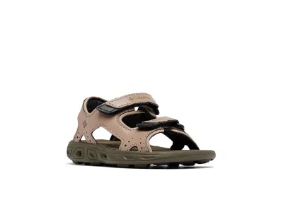 Columbia Techsuntm Vent (toddler/big Kid/big Kid) Kid's Shoes Fungi/peatmoss : 4 Toddler M, Leather In Gray