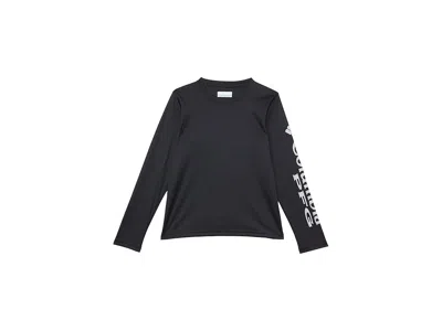 Columbia Terminal Tackletm Long Sleeves T-shirts (little Kids/big Kids) Boy's Long Sleeve Pullover Black 2 : 