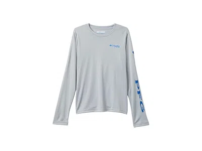 Columbia Terminal Tackletm Long Sleeves T-shirts (little Kids/big Kids) Boy's Long Sleeve Pullover Cool Grey/ In Gray