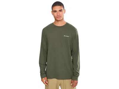 Columbia Thistletown Hillstm Long Sleeve Crew Men's Clothing Greenscape: Md, Cotton/polyester