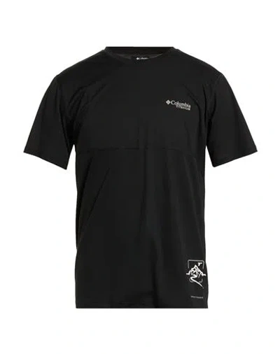 Columbia Titanium Man T-shirt Black Size M Recycled Polyester, Polyester