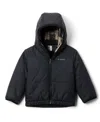 Columbia Center Ridge Water Resistant Fleece Lined Windbreaker Jacket In Black