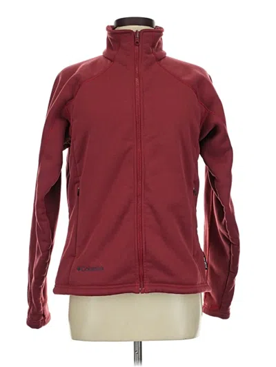 Pre-owned Columbia Track Jacket In Burgundy