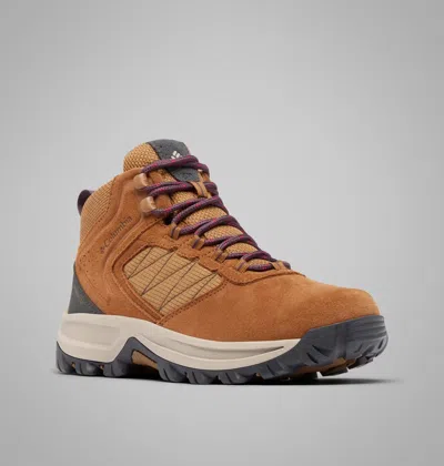 Columbia Transverse Elk Moonvista Suede Waterproof Hiking Shoes Hawk398 In Brown