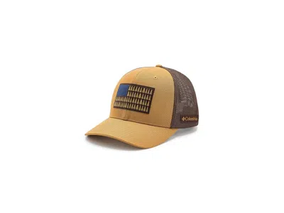 Columbia Tree Flag Mesh Ball Cap Traditional Hats Maple Sugar/tobacco: Lg/xl (6 3/4-7 1/2) In Brown