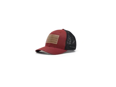 Columbia Tree Flag Mesh Ball Cap Traditional Hats Red Oxide/black: Xxl (7 3/8-8)
