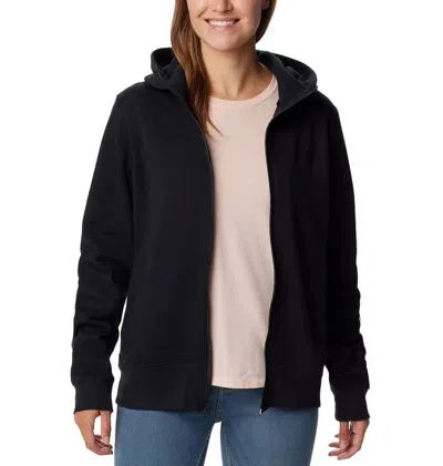 COLUMBIA TREK II HOODIE WOMEN'S BLACK WHITE GRAPHIC FLEECE FULL ZIP FTS525