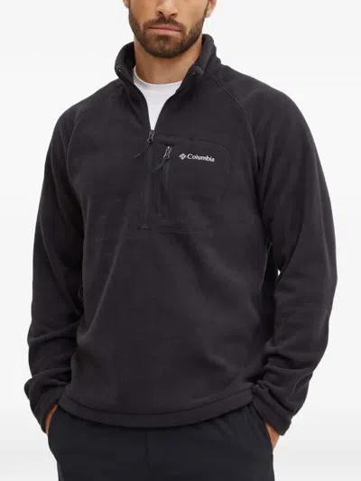Columbia Trek Iii Quarter-zip Fleece Sweater In Black