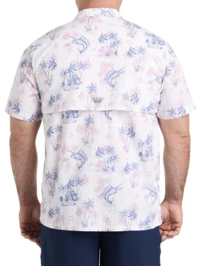 Columbia Trollers Best Sport Shirt In White Scribbled