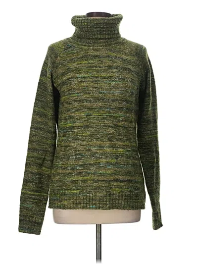 Pre-owned Columbia Turtleneck Sweater In Green