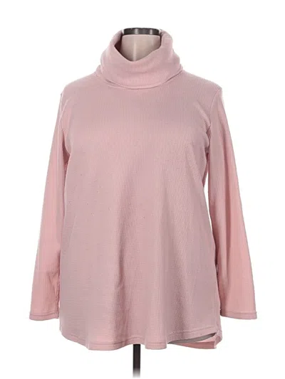 Pre-owned Columbia Turtleneck Sweater In Pink