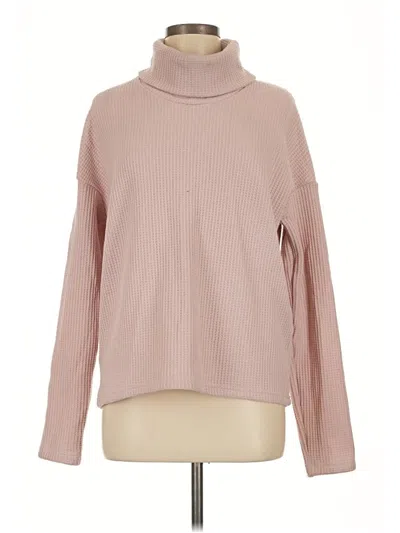 Pre-owned Columbia Turtleneck Sweater In Pink