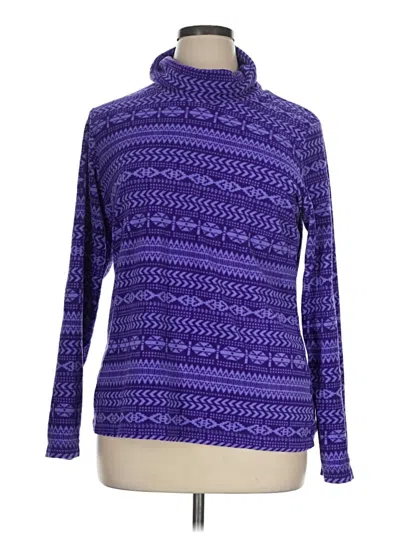 Pre-owned Columbia Turtleneck Sweater In Purple