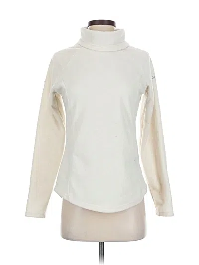 Pre-owned Columbia Turtleneck Sweater In White