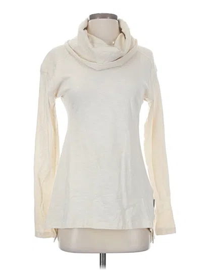 Pre-owned Columbia Turtleneck Sweater In White