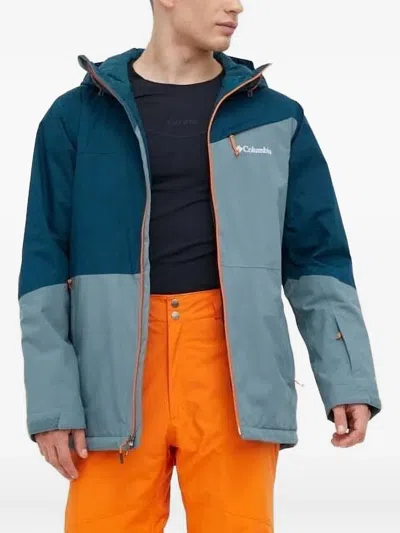 Columbia Two-tone Hooded Jacket In Blue