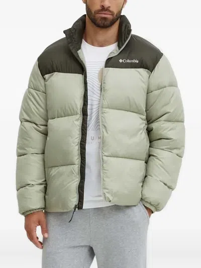 Columbia Two-tone Puffer Jacket In Green