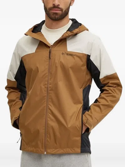 Columbia Two-toned Hooded Jacket In Brown