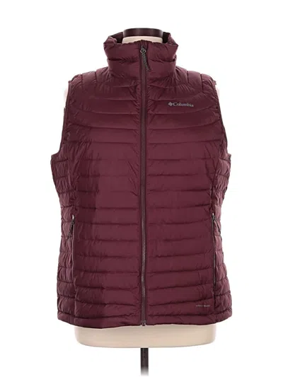 Pre-owned Columbia Vest In Burgundy
