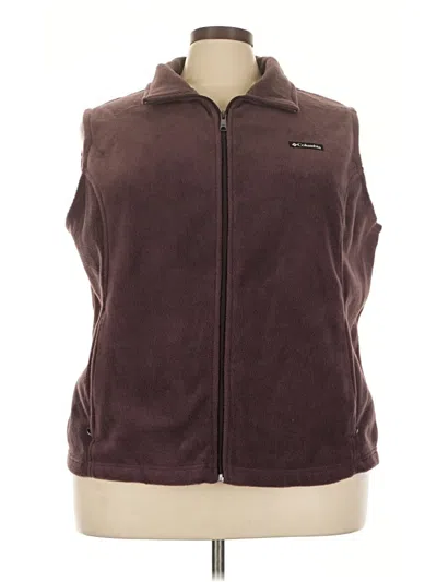 Pre-owned Columbia Vest In Burgundy