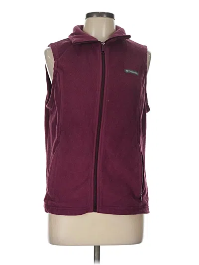 Pre-owned Columbia Vest In Burgundy