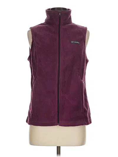 Pre-owned Columbia Vest In Burgundy