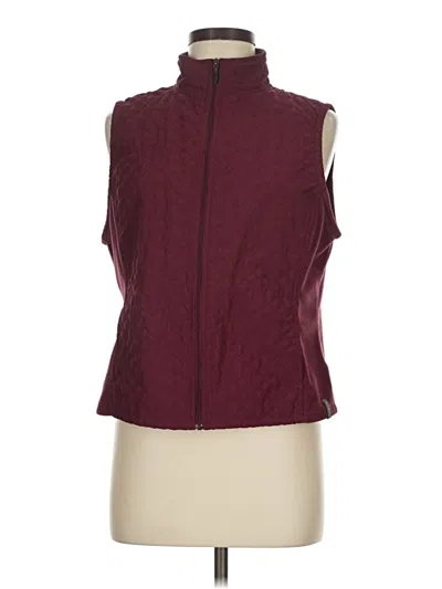 Pre-owned Columbia Vest In Burgundy