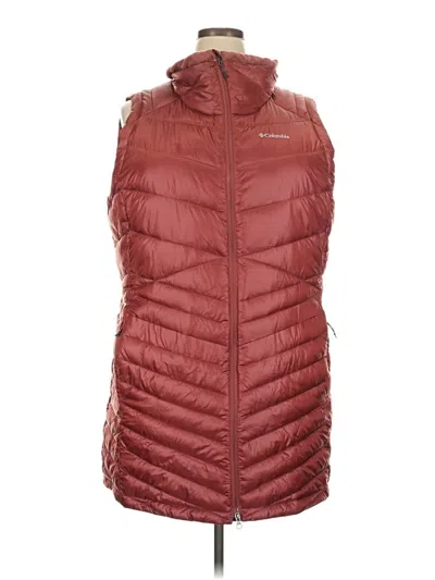 Pre-owned Columbia Vest In Red