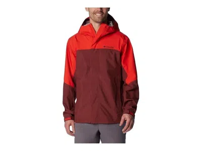 Columbia Wahkeena Falls 3l Shell Jacket Men 2xl Red Spicy Full Zip Hooded Jdm233