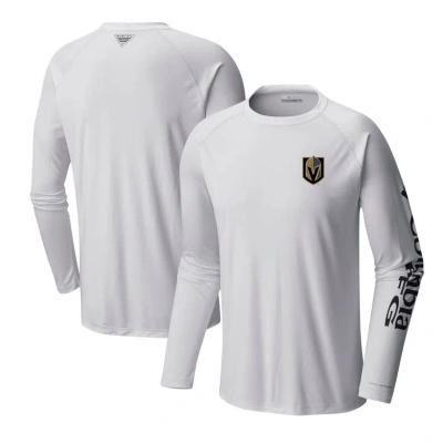 Columbia White Vegas Golden Knights Terminal Tackle Omni-shade Raglan Long Sleeve T-shirt