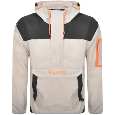 Columbia Windbreaker Anorak Jacket Beige